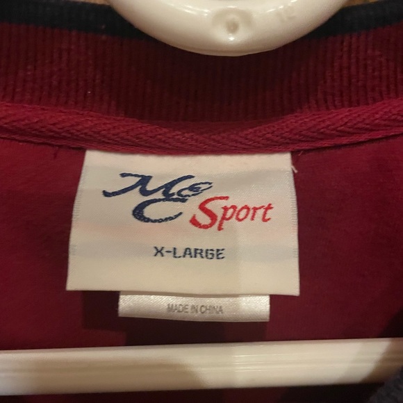 Vintage 80s/90s Red Golfer Patch Crew Neck. MCC Sport - Picture 3 of 4